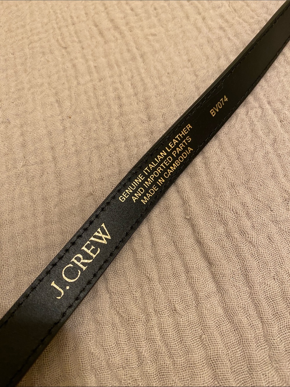 J. Crew Black Patent Leather Belt with Gold Buckle. Size S - Picture 2 of 7